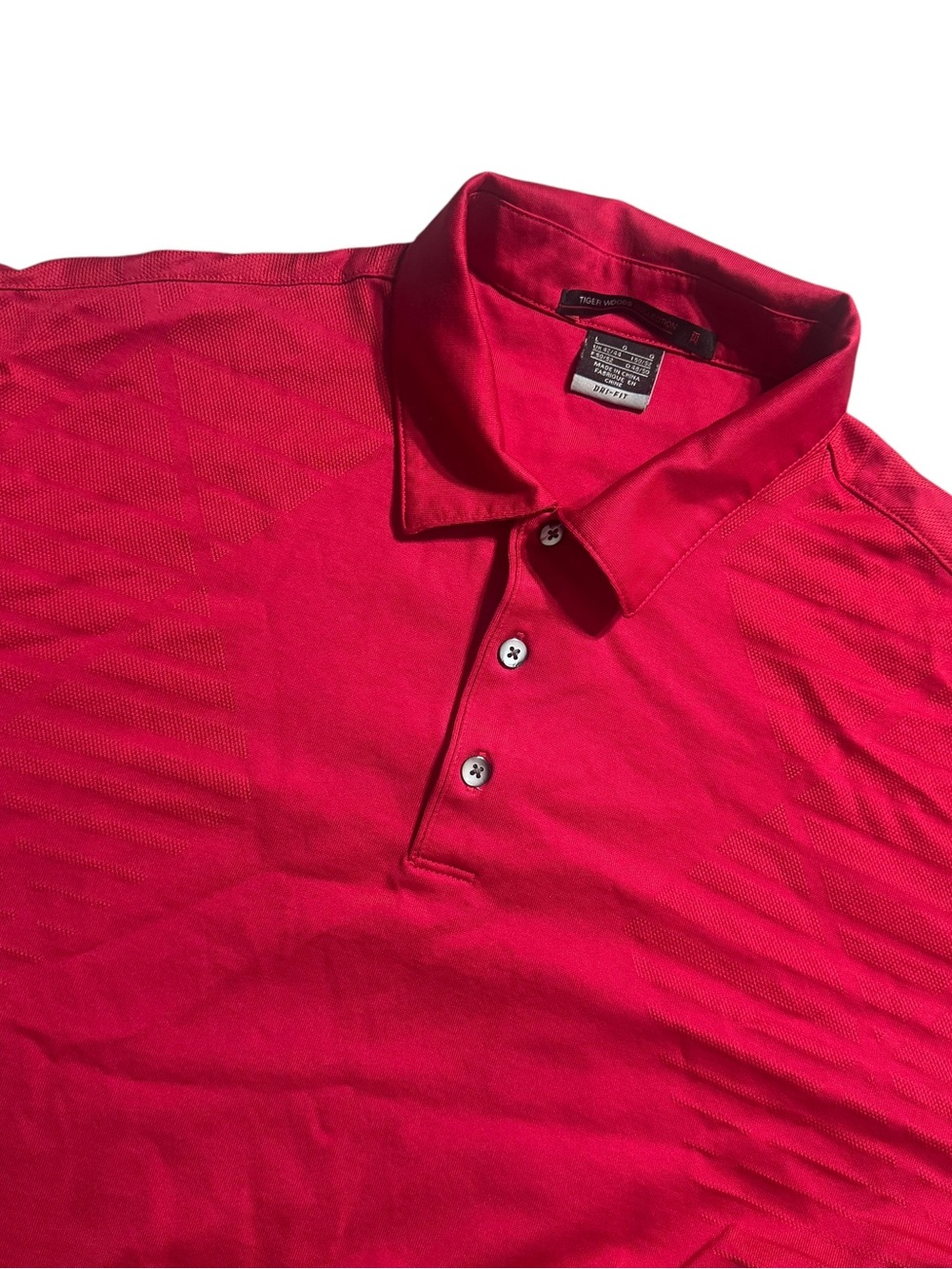 Nike Polo Shirt Mens Large Red Tiger Woods Collection Vintage Golf
